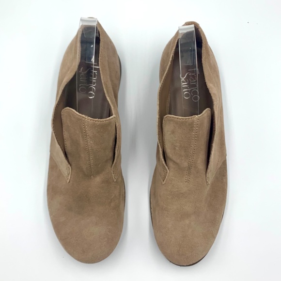 Franco Sarto women’s Pieta taupe lace less Oxford boho slip on loafer flat shoe - Picture 2 of 9